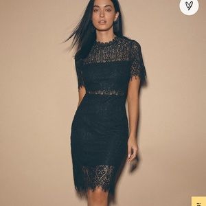 Lulu lace black dress